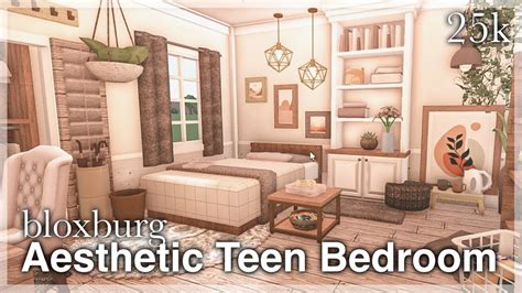 Bloxburg - Aesthetic Teen Bedroom Speedbuild - YouTube