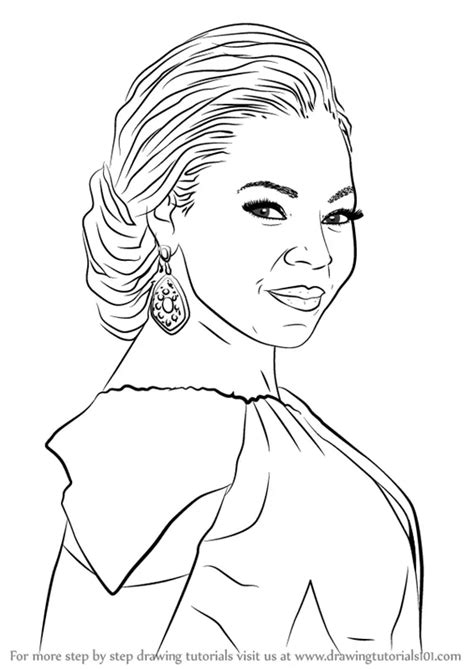 Learn How to Draw Ashanti (Singers) Step by Step : Drawing Tutorials