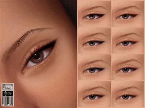 cosimetic's Natural Eyeliner | N26 | Natural eyeliner, Sims, Sims 4