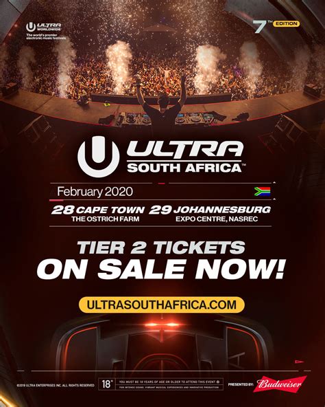 Tickets On Sale for ULTRA South Africa 2020 – Ultra South Africa 9 May (Cape Town)10 May ...