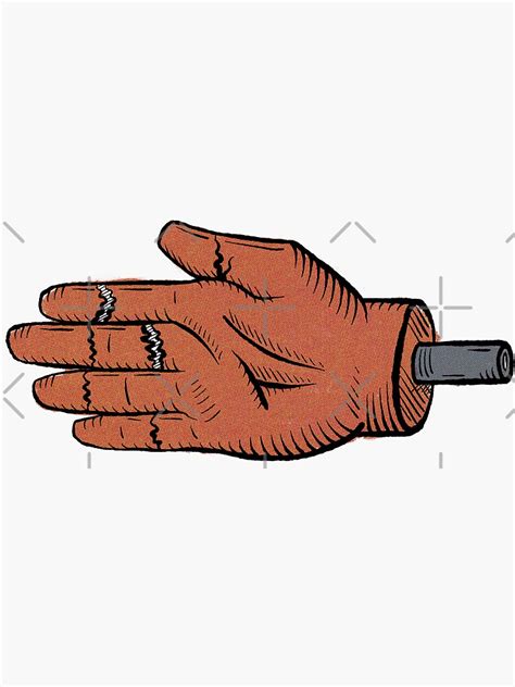 "Chubbs’ hand" Sticker for Sale by wolfwaste | Redbubble