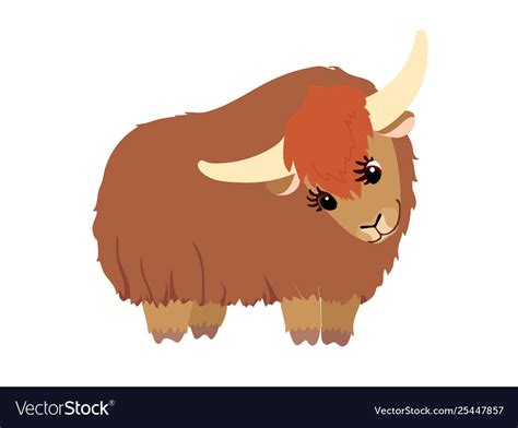 Flat cartoon animal clip art Royalty Free Vector Image