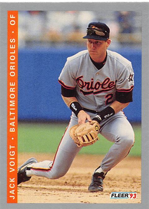 Jack Voigt 1993 Fleer Final Edition F-167 Baltimore Orioles Rookie ...