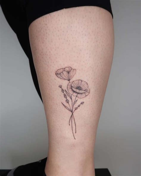 Poppy Flower Black Tattoo Outline Black Tattoos Tatto - vrogue.co