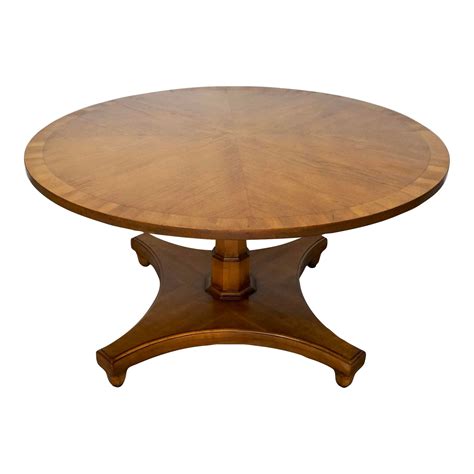 1960’s Hollywood Regency Drexel Palazzo Pedestal Dining Table | Chairish