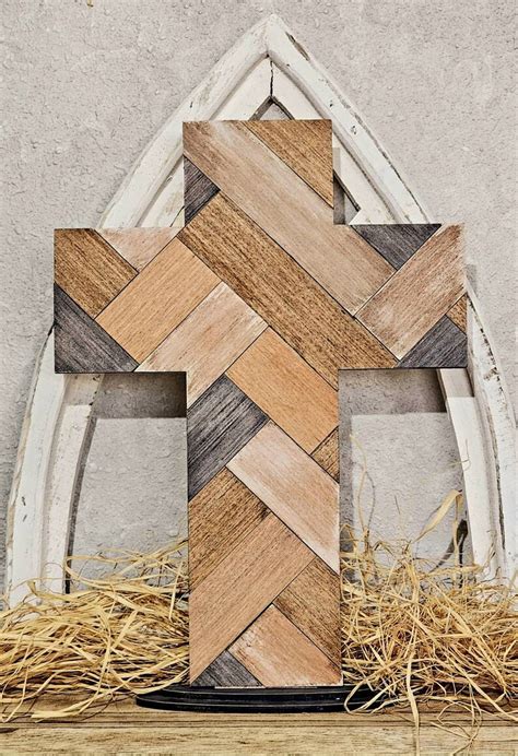 Wooden Cross Easter Decor Rustic Cross Shelf Setter - Etsy