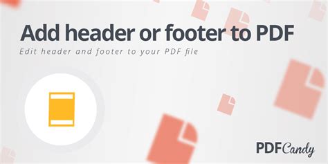 Add Header and Footer to PDF Online