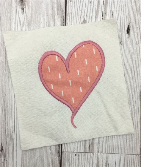 Heart Applique Embroidery Design. Three Sizes - Etsy