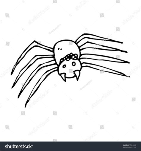 Spider Drawing Stock Vector Illustration 53210302 : Shutterstock