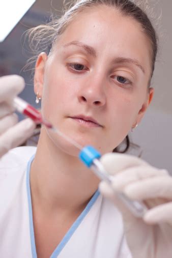 Injecting Blood In Test Tube Stock Photo - Download Image Now - Adult, Doctor, Healthcare And ...