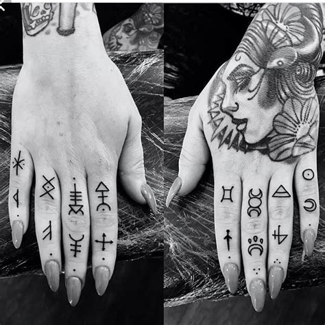 30 Wonderfully Witchy Tattoos | Hand and finger tattoos, Wiccan tattoos ...