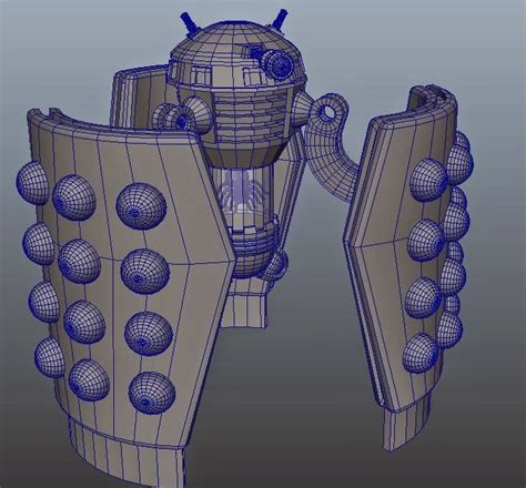 Pier-Luc Simard: dalek emperor model (modelling; outer plates + hydraulics)