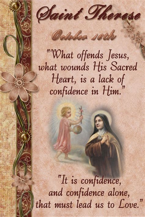 St. Therese on confidence in God. | Saint quotes catholic, Inspirational catholic quotes ...