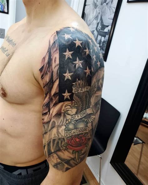 Top 89 American Flag Sleeve Tattoo Ideas - [2021 Inspiration Guide]