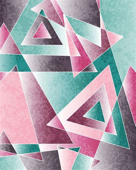 Abstract Overlapping Triangles Geometric Print by GeoGraphicz http ...