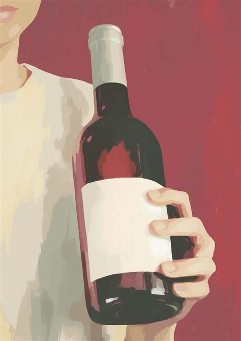 Hand holding red wine bottle | Free Photo Illustration - rawpixel