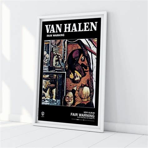 Van Halen Band Fair Warning Album Poster | Etsy | Van halen fair ...