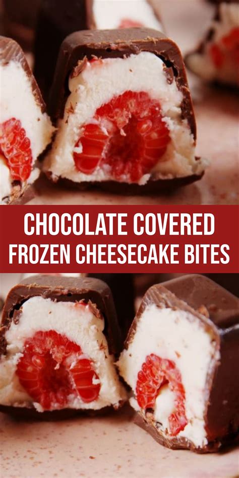 Chocolate Covered Frozen Cheesecake Bites - Cucinadeyung