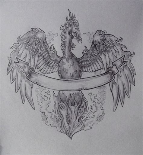 Phoenix Rising From The Ashes Drawing at PaintingValley.com | Explore ...