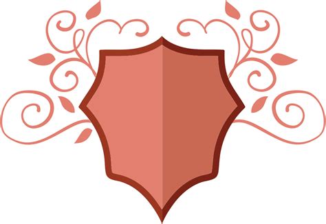 Crest shield floral 36644225 Vector Art at Vecteezy