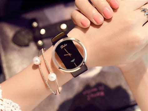 Luxury Leather Skeleton Strap Watch Women Dress Watch – Gofaer Finds store!