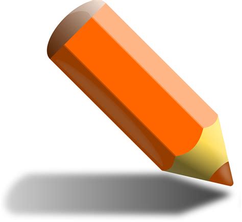 This Free Icons Png Design Of Orange Pencil - Clip Art Library