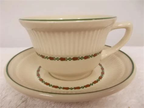 VINTAGE SHENANGO CHINA Heavy Porcelain Coffee Tea Cup & Saucer Restaurant Ware $7.99 - PicClick