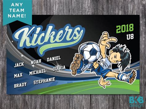 Vinyl Soccer Team Banner, Kickers – BKB Design