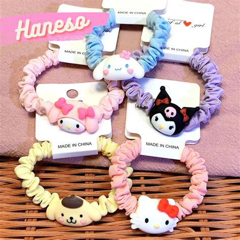 Haneso Cartoon Small Hair Lanyard Sanrio Puppy Cinnamoroll Rabbit Kuromi Melody Cute Hello Kitty ...