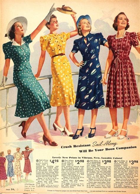 From the Sears Catalogue 1939 | Vintage 1930s dress, 1930s fashion ...