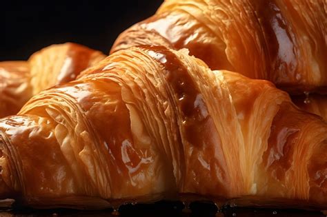 Premium AI Image | Croissant Pastry CloseUp