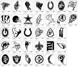 MR. HAIR ART STENCIL - NFL GROUP SET (35 Stencils)-MHA - NFL