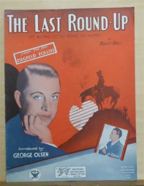 THE LAST ROUND-UP - 1933 sheet music - with guitar & uke diagrams $4.95 - PicClick