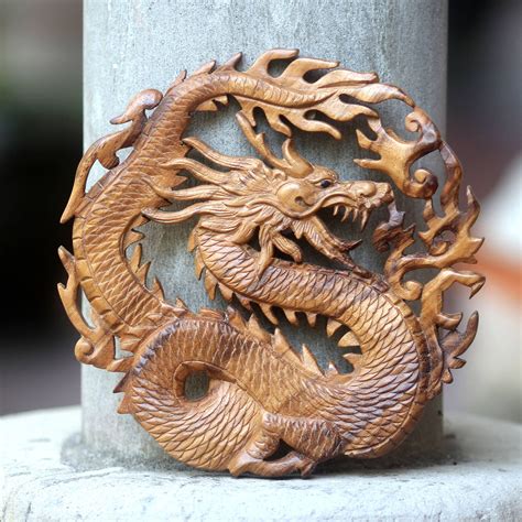 Sculpture Balinese Suar Wood Dragon Art & Collectibles etna.com.pe