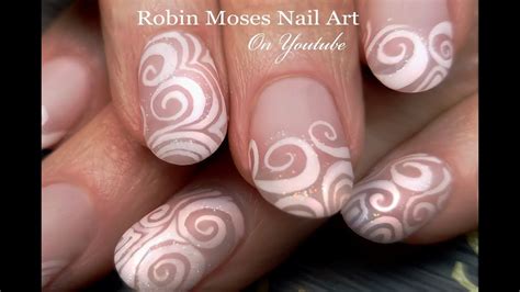 Elegant DIY White Swirl Hand Painted Nails | Wedding Nailart Design ...