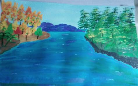 River scene | Painting, Art class, Art