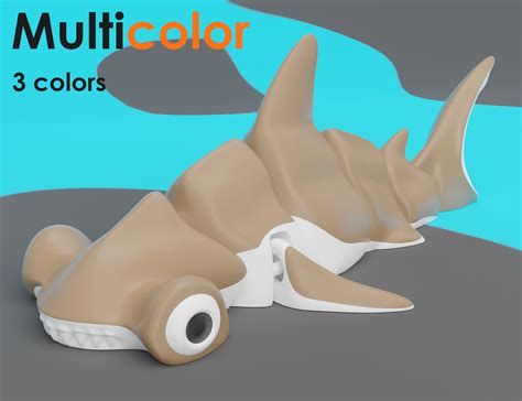 Articulated Hammerhead Shark 2.0 Multicolor od autora JD3D | Stáhněte si zdarma STL model ...