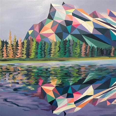 Beautiful Mountainous Landscapes Reimagined Using Colorful Geometric ...