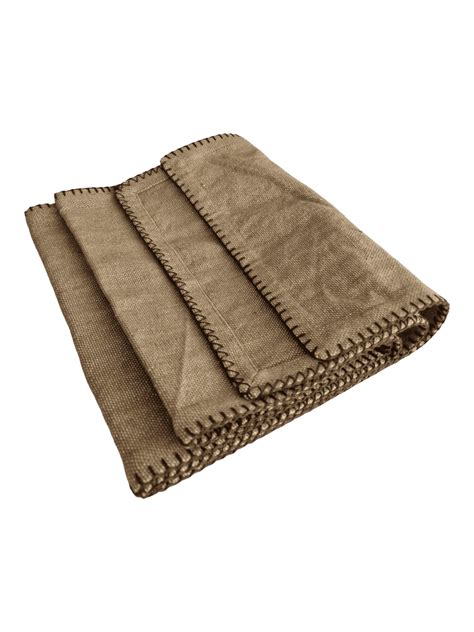 Beige Table Runner with Whipstitch - Home Gallery