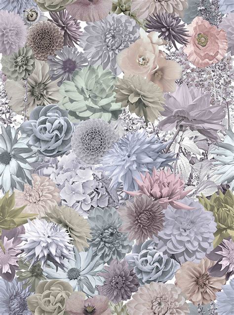 floral photograph collage wallpaper by surface house | notonthehighstreet.com