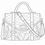 Ladies bag coloring page Stock Illustration Of Elements  sketch template