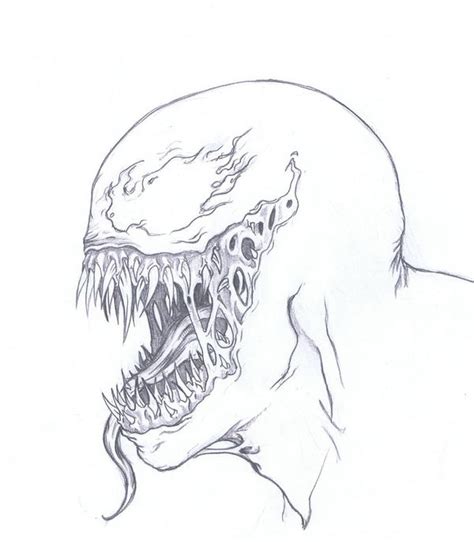 Venom head sketch by WesleyJames1985 on DeviantArt