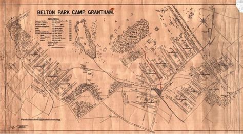 Belton Park Camp WWI map – historicmusingsblog.wordpress | Hickling Local History Group