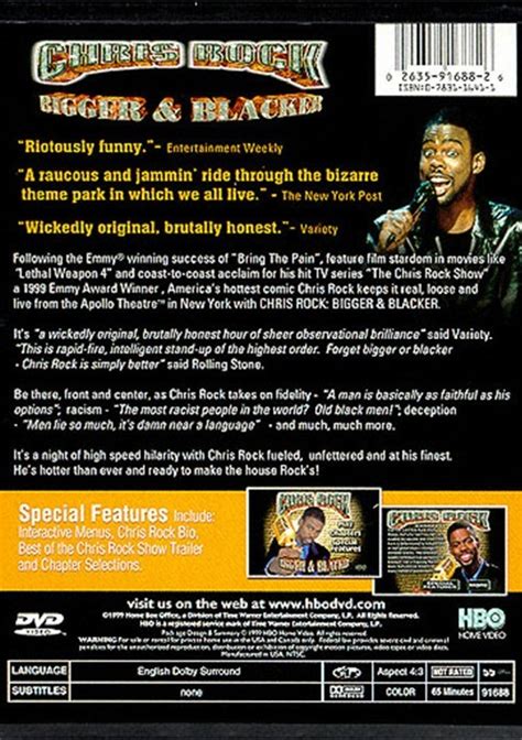 Chris Rock: Bigger And Blacker (DVD 1999) | DVD Empire