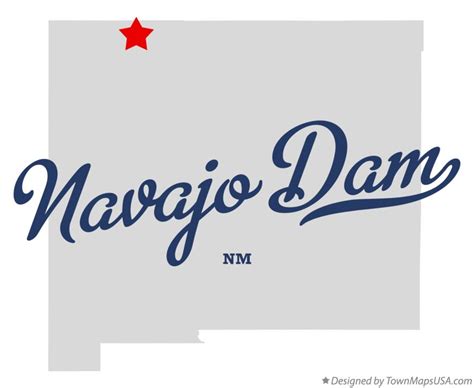 Map of Navajo Dam, NM, New Mexico