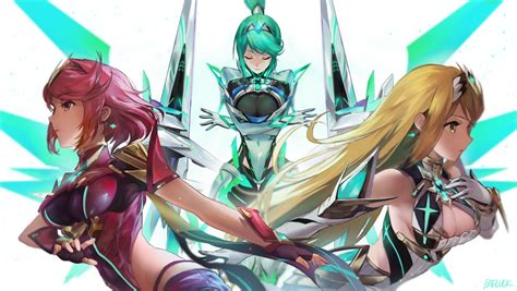 Xenoblade Chronicles 2 Pneuma, Pyra & Mythra | Fond d'ecran dessin ...