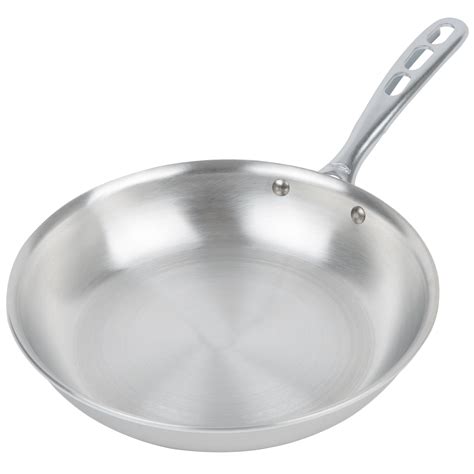 10-inch Wear-Ever® aluminum fry pan with natural finish and plated TriVent handle