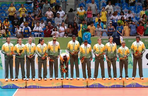 File:Women's volleyball podium Rio 2007.jpg - Wikimedia Commons