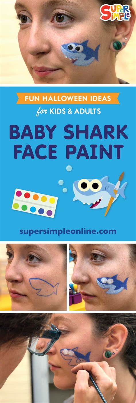 Learn what you'll need to paint this cute Baby Shark. #Halloween #FacePaint #BabyShark Snake ...