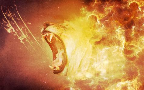 Lion Roaring Wallpaper